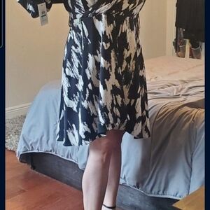 Elegant Black and White Women's Dress